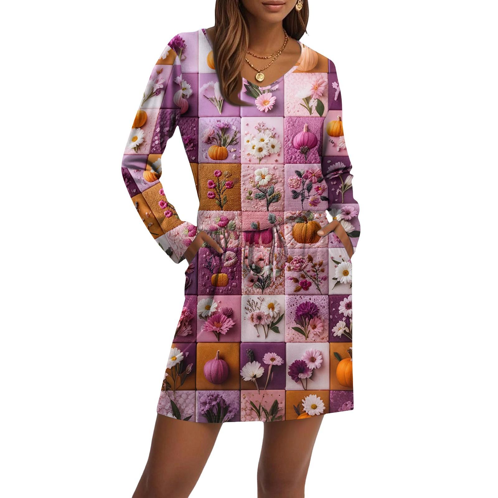 Women s Fashionable V-neck Long Sleeved Drawstring With Pocket Halloween Printed Casual Dress XL
Women s Fashionable V-neck Long Sleeved Drawstring With Pocket Halloween Printed Casual Dress XL