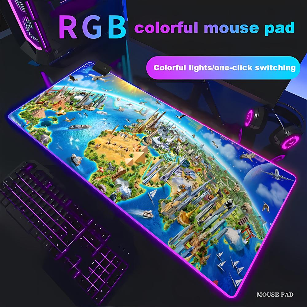 RGB Cartoon Earth Mouse Pad Large Size Rubber Base Non-slip PC Desk Accessories Offices & Gamer Keyboard Mats Decor Mat HYBXAXC RGB600x300x3mm
RGB Cartoon Earth Mouse Pad Large Size Rubber Base Non-slip PC Desk Accessories Offices & Gamer Keyboard Mats Decor Mat HYBXAXC RGB600x300x3mm