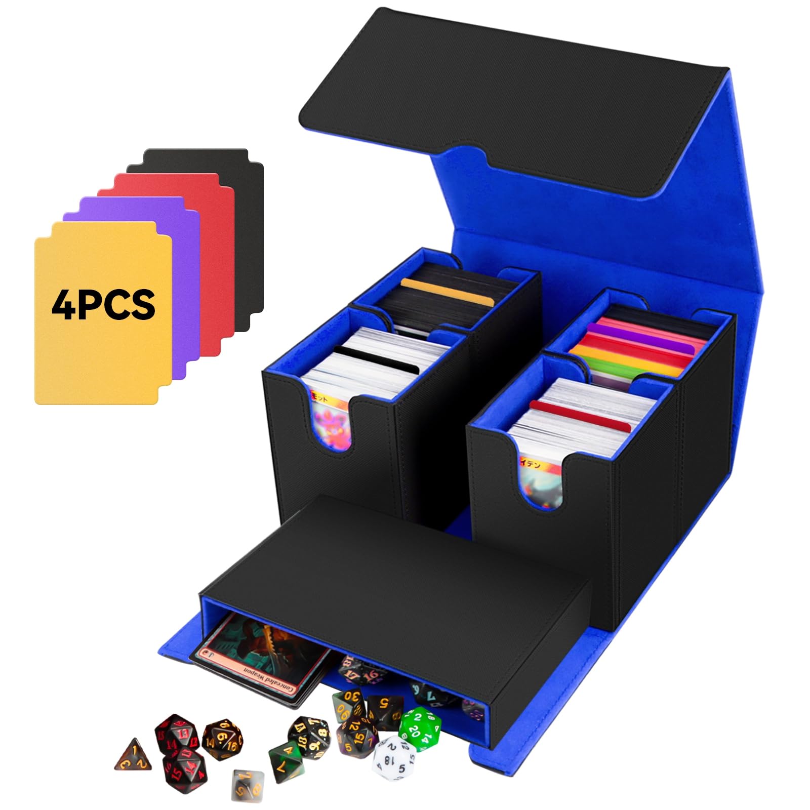 AOBOPLE Storage Deck Upgraded 5in1 Separation PU Leather Trading Card Case 4 Small Card Boxes and Large Capacity Dice 4 Color Compatible with Baseball
AOBOPLE Storage Deck Upgraded 5in1 Separation PU Leather Trading Card Case 4 Small Card Boxes and Large Capacity Dice 4 Color Compatible with Baseball