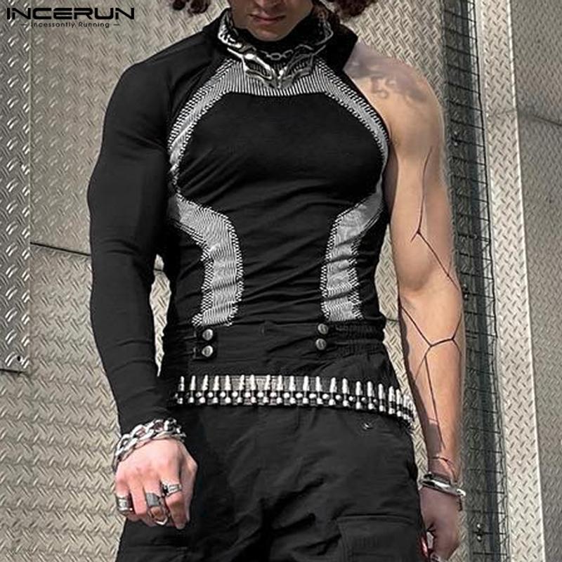 INCERUN Мужская базовая футболка Весенний воротник на одно плечо с принтом Slim Fits Tops S чёрный
INCERUN Мужская базовая футболка Весенний воротник на одно плечо с принтом Slim Fits Tops S чёрный