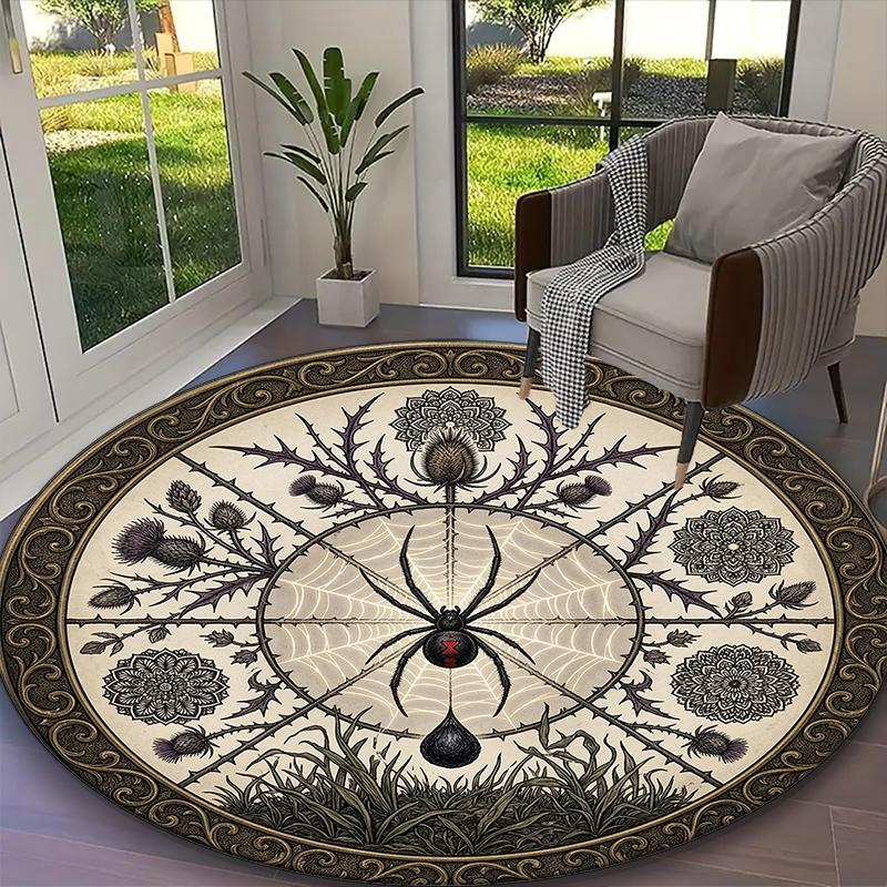 1pc Mystical Spider Mushroom Wild Blooms Printed Chair Rug for Home Office Use, Living Room Kitchen Game Room Round Carpet Diameter 60cm
1pc Mystical Spider Mushroom Wild Blooms Printed Chair Rug for Home Office Use, Living Room Kitchen Game Room Round Carpet Diameter 60cm