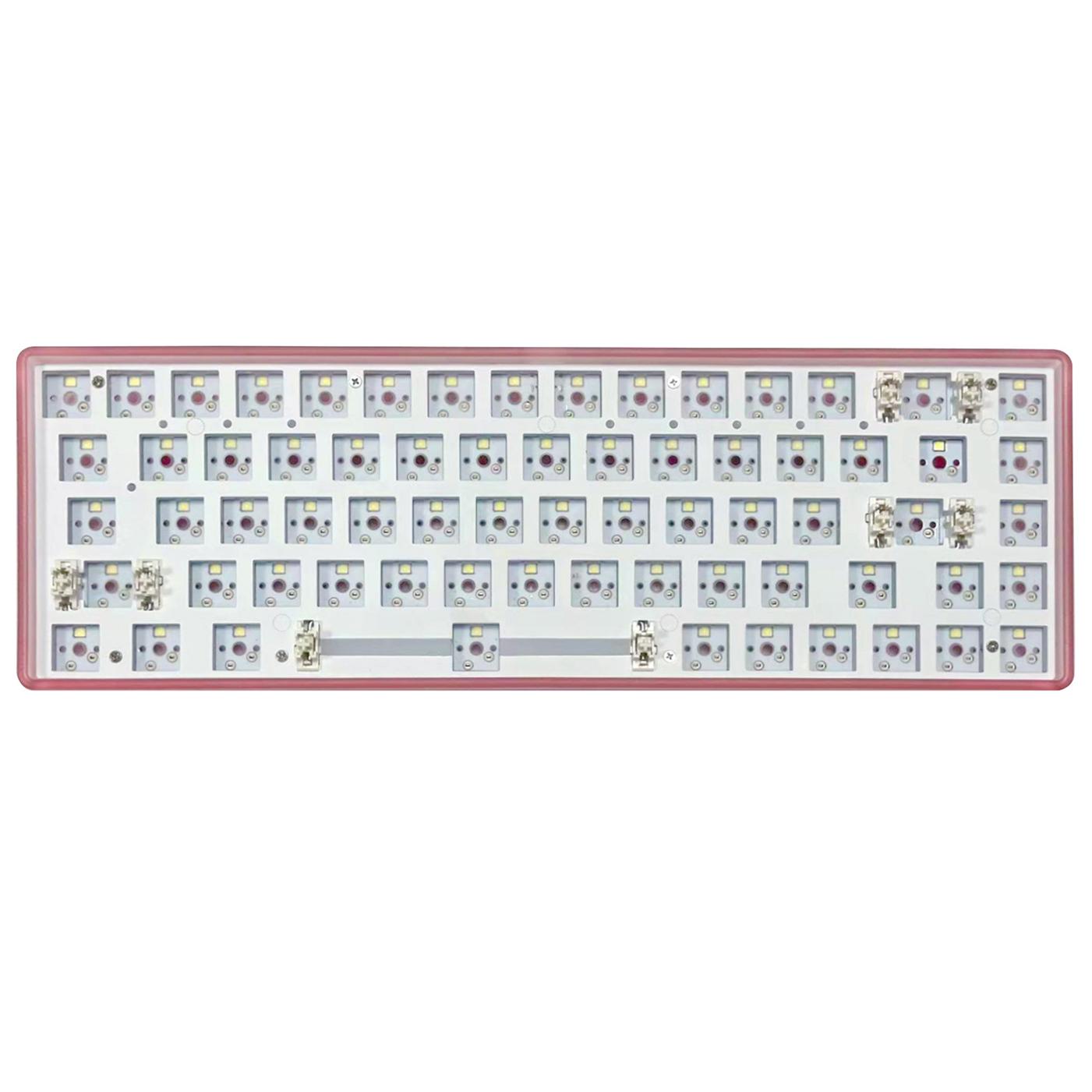 68-Key Hot Swappable Wireless+USB Wired+Bluetooth-compatible Mechanical Keyboard Kit Pink
68-Key Hot Swappable Wireless+USB Wired+Bluetooth-compatible Mechanical Keyboard Kit Pink