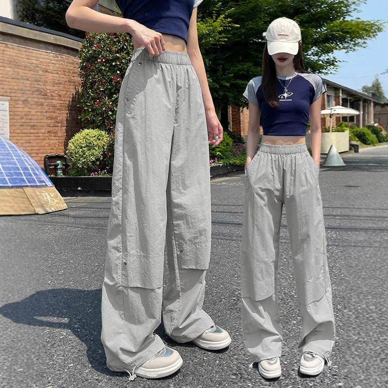 Working Pants for Women In Summer New Thin Nylon High Waist Straight Wide-leg Parachute Sports Pants S
Working Pants for Women In Summer New Thin Nylon High Waist Straight Wide-leg Parachute Sports Pants S