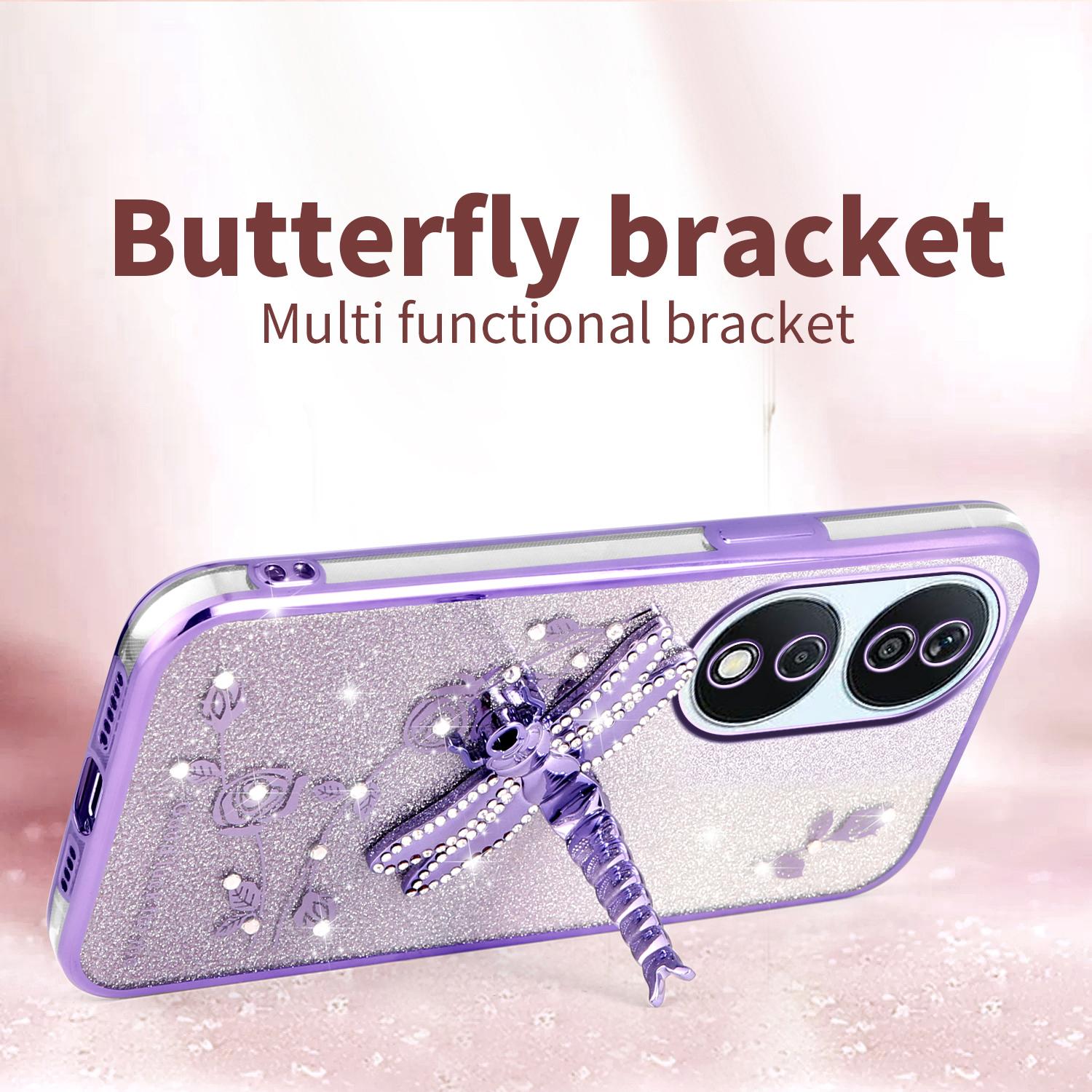 KADEM For Honor X7b 4G/90 Smart Case Dragonfly Kickstand TPU Flowers Glitter Phone Cover Blue
KADEM For Honor X7b 4G/90 Smart Case Dragonfly Kickstand TPU Flowers Glitter Phone Cover Blue