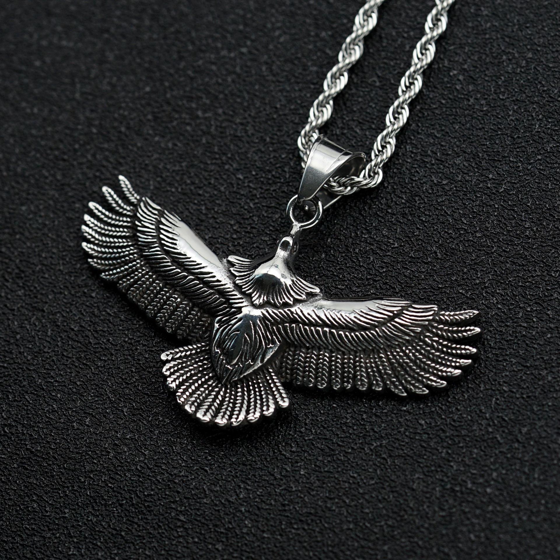 Trendy Eagle Pendant Silver 925 Men Necklace Retro Punk Style Flying Eagle Choker Necklace Male Party Accessories Boyfriend Gift 60cm
Trendy Eagle Pendant Silver 925 Men Necklace Retro Punk Style Flying Eagle Choker Necklace Male Party Accessories Boyfriend Gift 60cm