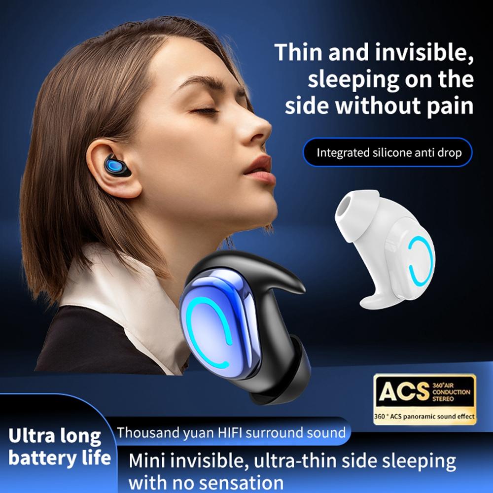 Q9 Wireless Mini Single Earbud Noise Cancelling Invisible In-Ear Headphone for Sleep Black
Q9 Wireless Mini Single Earbud Noise Cancelling Invisible In-Ear Headphone for Sleep Black