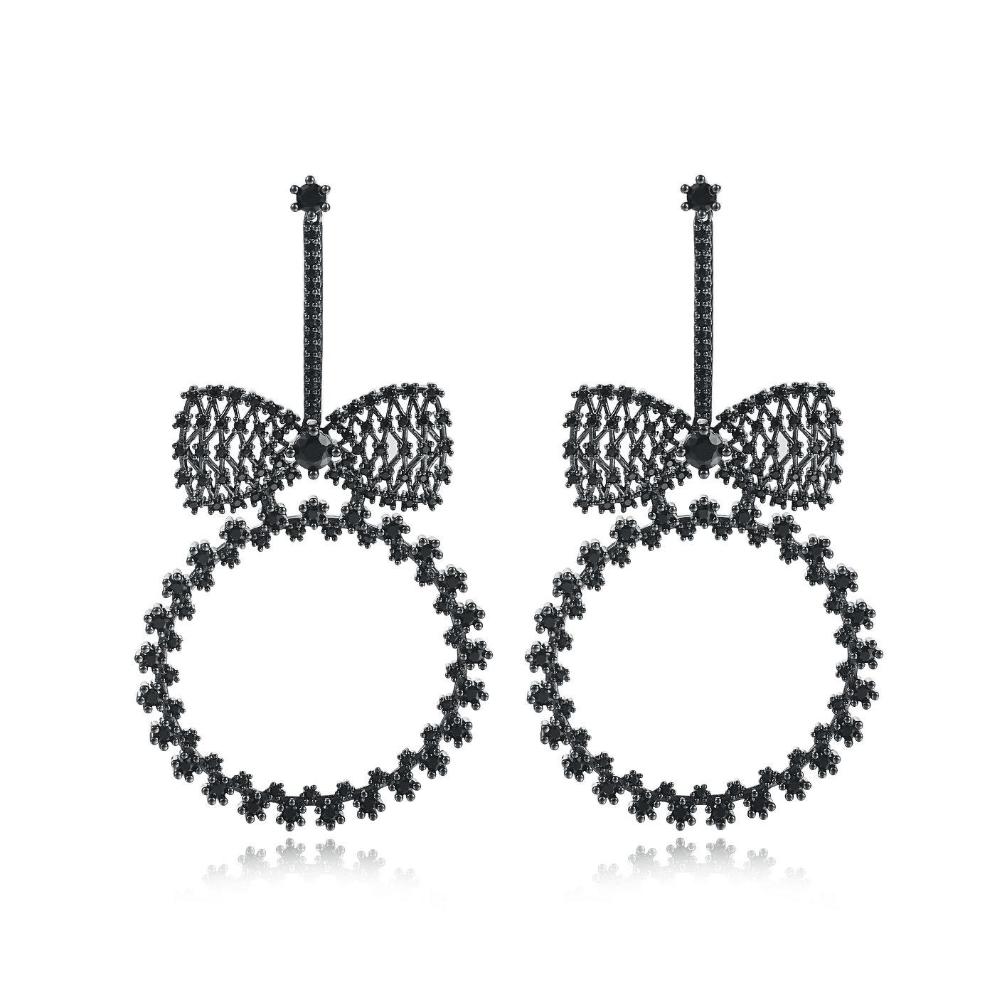 Y2K Punk Black Gold Color Bowknot Drop Earrings For Women Sweet Blowing Bubbles Trendy Zircon Fashion Earing E053
Y2K Punk Black Gold Color Bowknot Drop Earrings For Women Sweet Blowing Bubbles Trendy Zircon Fashion Earing E053