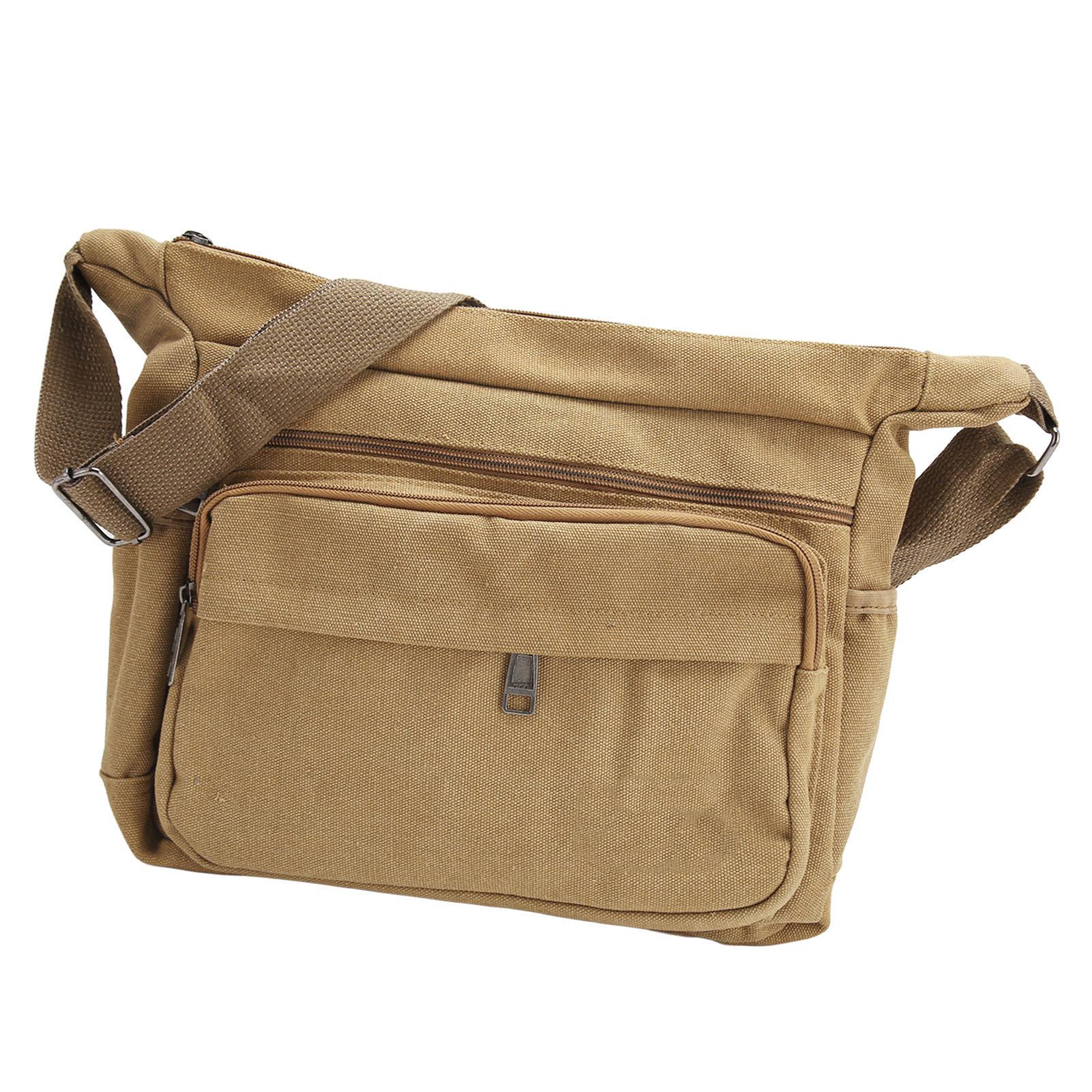 Canvas Messenger Bag Khaki Color Soft Antiwear Adjustable Strap Front Side Pockets Large Hobo Bag for School Travel
Canvas Messenger Bag Khaki Color Soft Antiwear Adjustable Strap Front Side Pockets Large Hobo Bag for School Travel