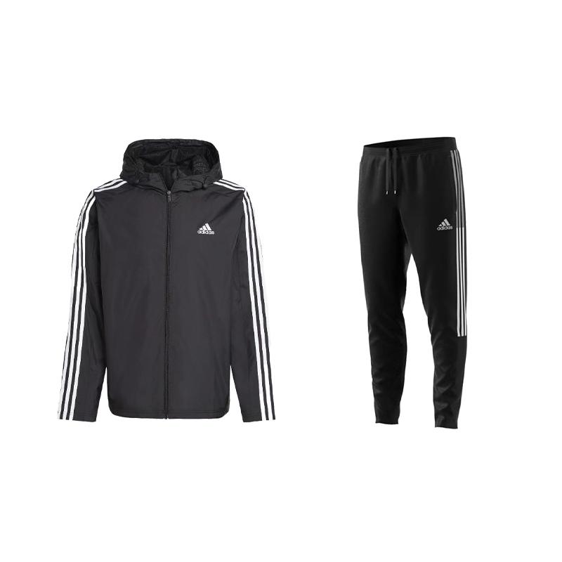 Adidas Letter Logo Three Stripes Long Sleeve Tie Waist Tracksuit Unisex Tracksuit Black IB0381+GM7356 S
Adidas Letter Logo Three Stripes Long Sleeve Tie Waist Tracksuit Unisex Tracksuit Black IB0381+GM7356 S