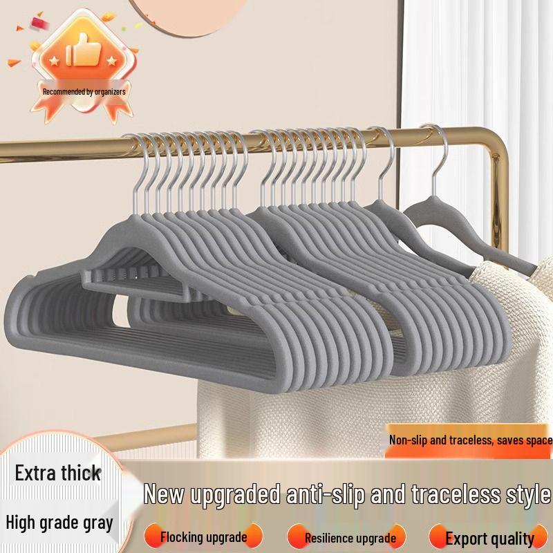 Anti-Slip Flocked Hangers: No Shoulder Marks, Versatile for Dry and Wet Use
Anti-Slip Flocked Hangers: No Shoulder Marks, Versatile for Dry and Wet Use