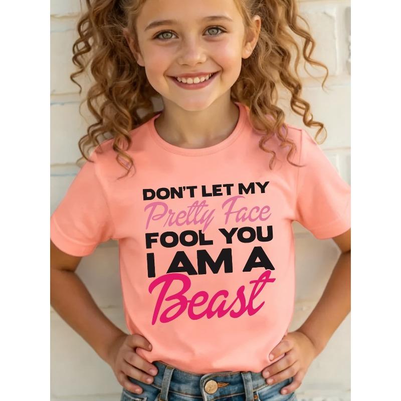 European sizes Summer Fashion Short-Sleeve T-Shirt for Girls with The Phrase DON T LET MY PRETTY FACE FOOL YOU, I AM A BEAST in Colorful Letters 164cm рожевий
European sizes Summer Fashion Short-Sleeve T-Shirt for Girls with The Phrase DON T LET MY PRETTY FACE FOOL YOU, I AM A BEAST in Colorful Letters 164cm рожевий