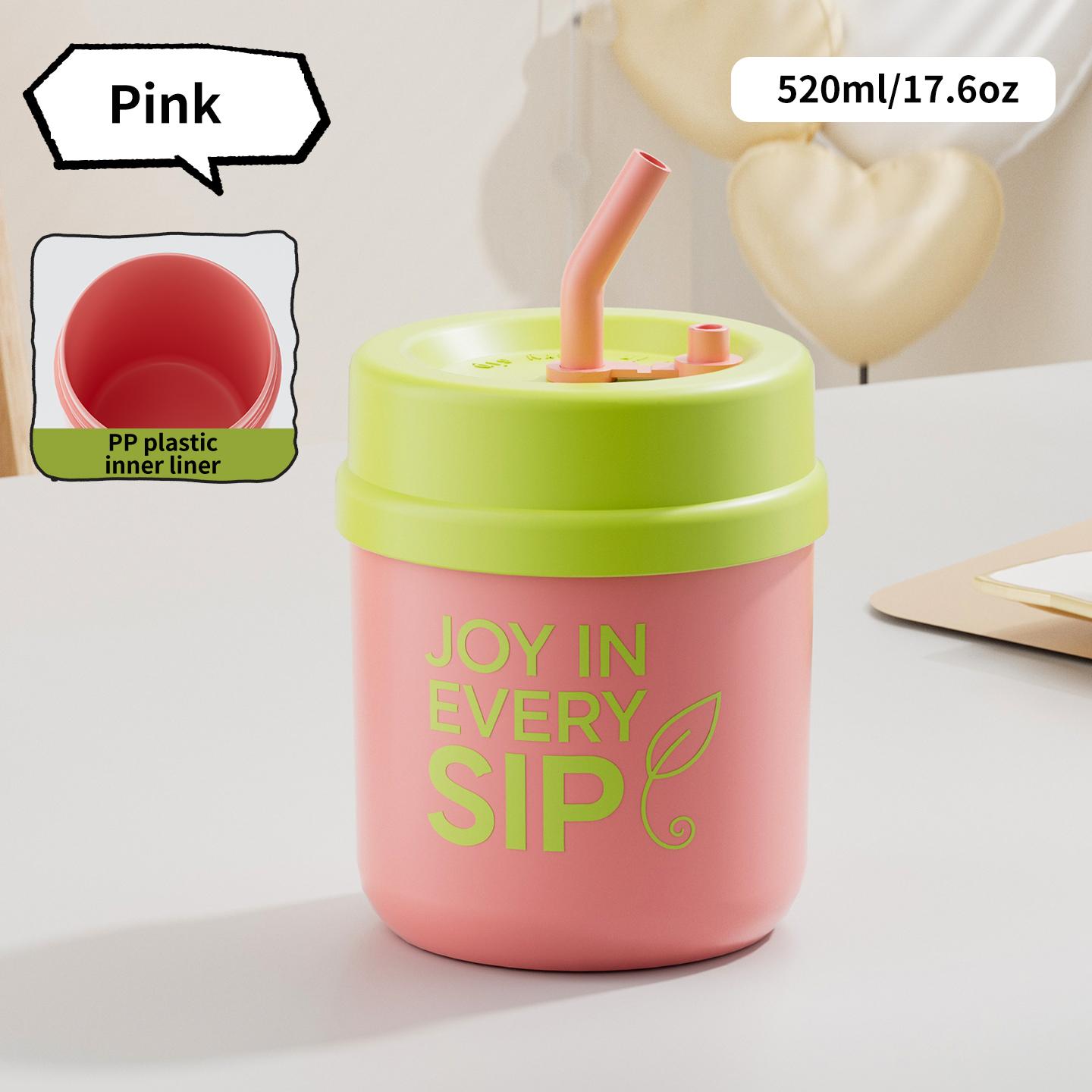 4-color options available: Large-capacity straw cup -made of plastic, suitable for juice, milk, anddirect drinking.Crafted from рожевий
4-color options available: Large-capacity straw cup -made of plastic, suitable for juice, milk, anddirect drinking.Crafted from рожевий