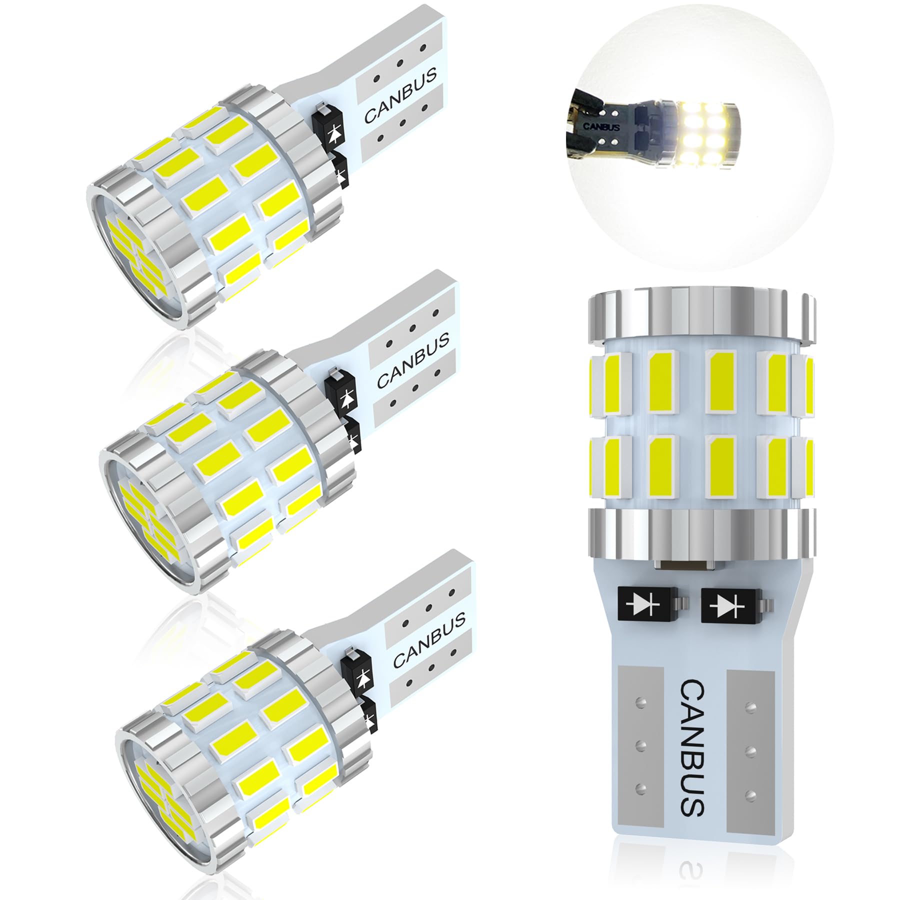 TORIBIO T10 CANBUS 168 Позиционный Салон Номерной знак Техосмотр Комплект из 4 светодиодов, Белый, Высокая яркость, 30-светодиодный, Элемент 3014, Совместимость с DC12V-24V,
TORIBIO T10 CANBUS 168 Позиционный Салон Номерной знак Техосмотр Комплект из 4 светодиодов, Белый, Высокая яркость, 30-светодиодный, Элемент 3014, Совместимость с DC12V-24V,