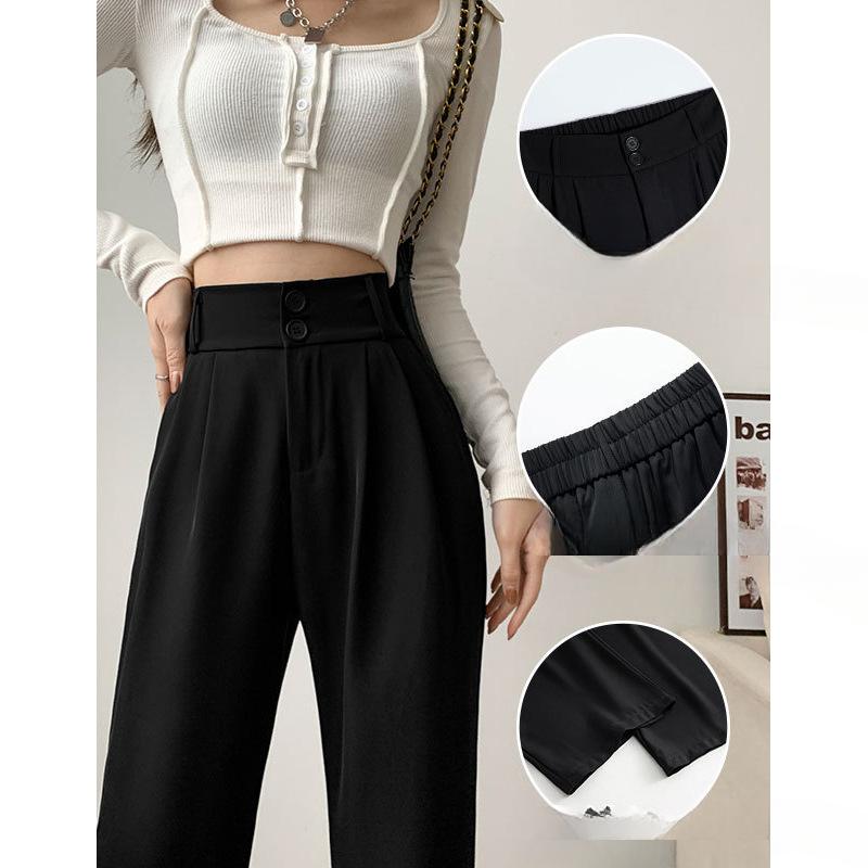 New Spring and Autumn Suit Pants for Women with High Waist Drooping Narrow Version Straight Trousers Wide-leg Versatile Trousers S
New Spring and Autumn Suit Pants for Women with High Waist Drooping Narrow Version Straight Trousers Wide-leg Versatile Trousers S