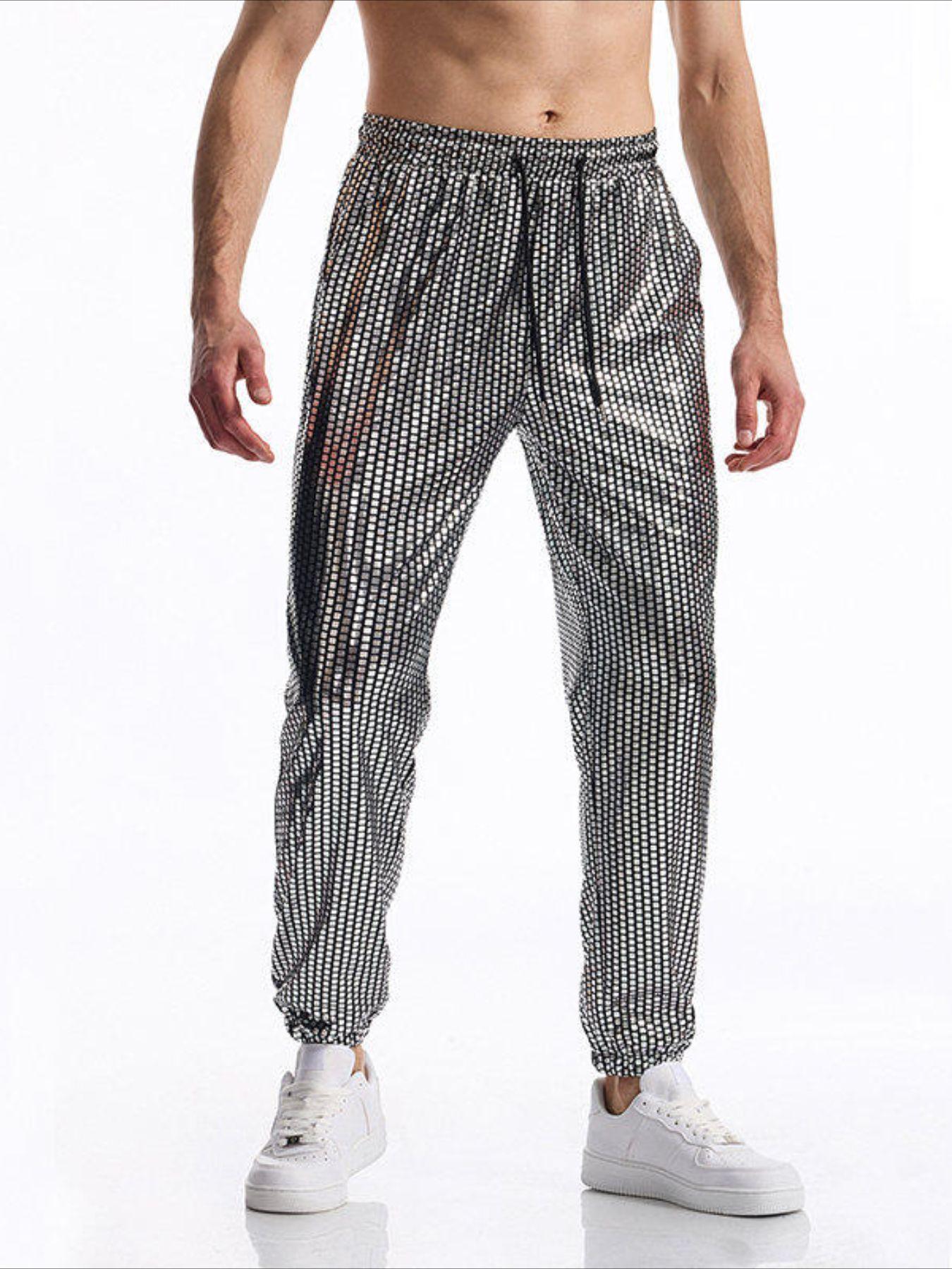 Men s Fashion Geometric Print Slim Elastic Waist Cuffed Pants Lightweight Casual Pants XXXL срібний
Men s Fashion Geometric Print Slim Elastic Waist Cuffed Pants Lightweight Casual Pants XXXL срібний