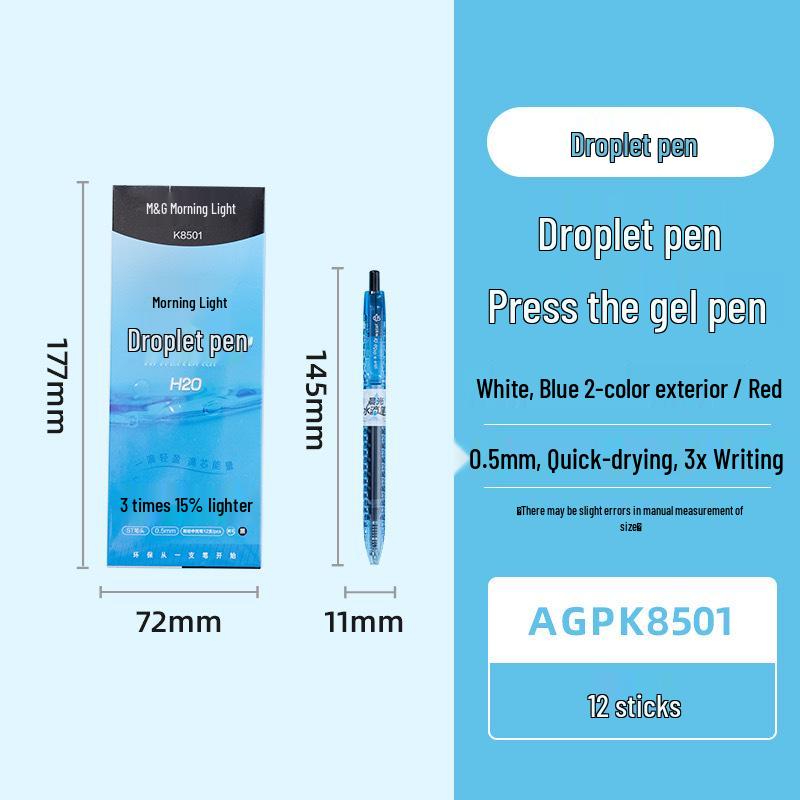 Eco-Friendly Water Drop Black & Red Quick-Dry Neutral Pen 0.5mm - Ideal for Students & Exams 0.5mm чёрный
Eco-Friendly Water Drop Black & Red Quick-Dry Neutral Pen 0.5mm - Ideal for Students & Exams 0.5mm чёрный