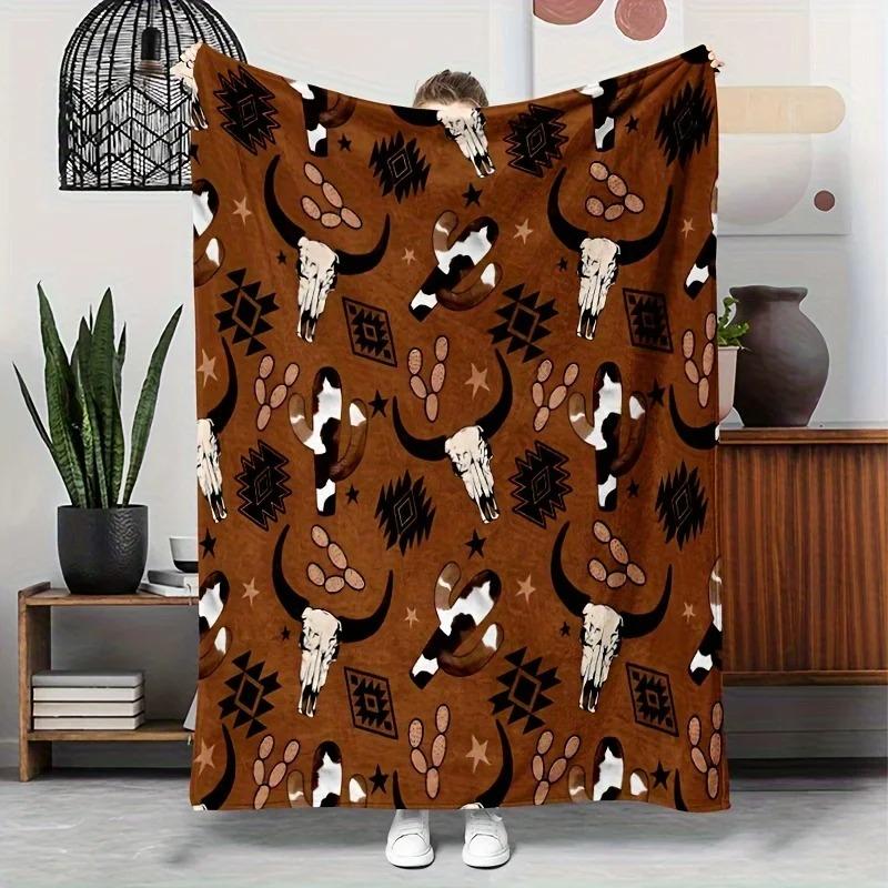 Western Vintage Bull Head Flannel Blanket - Lightweight Soft | Multi-Purpose Throw for Sofa, Nap, Camping & Travel 70x100cm білий
Western Vintage Bull Head Flannel Blanket - Lightweight Soft | Multi-Purpose Throw for Sofa, Nap, Camping & Travel 70x100cm білий