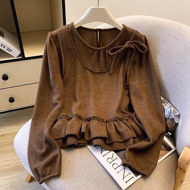 Женская рубашка на шнуровке однотонная, имитация двойки, круглый вырез, блузка с волнообразными складками, с длинными рукавами, в корейском стиле, женский новый топ XL коричневый
Женская рубашка на шнуровке однотонная, имитация двойки, круглый вырез, блузка с волнообразными складками, с длинными рукавами, в корейском стиле, женский новый топ XL коричневый