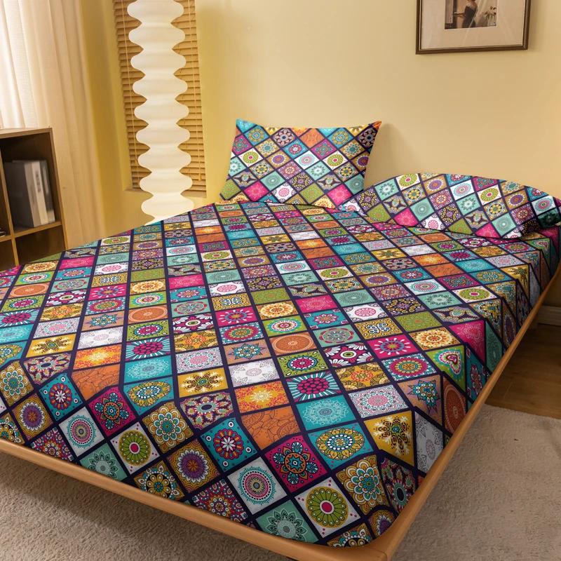 1 Bohemian Patterned Frosted Bedsheet, Bedroom Printed Bedspread, Bedding (Excluding Pillowcases) 71x132cm
1 Bohemian Patterned Frosted Bedsheet, Bedroom Printed Bedspread, Bedding (Excluding Pillowcases) 71x132cm