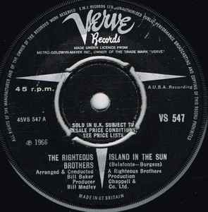 7inch Record RIGHTEOUS BROTHERS - Island In The Sun VS547 Verve Records 1966 UK Rock Used
7inch Record RIGHTEOUS BROTHERS - Island In The Sun VS547 Verve Records 1966 UK Rock Used