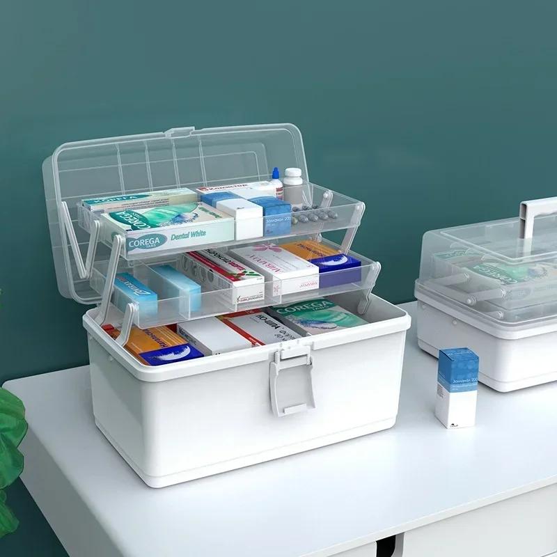 Medicine Box Large Capacity with Handle Multi-layer Portable Medical Plastic Organizer Box Household Medicine Storage Boxes Style A-Blue
Medicine Box Large Capacity with Handle Multi-layer Portable Medical Plastic Organizer Box Household Medicine Storage Boxes Style A-Blue