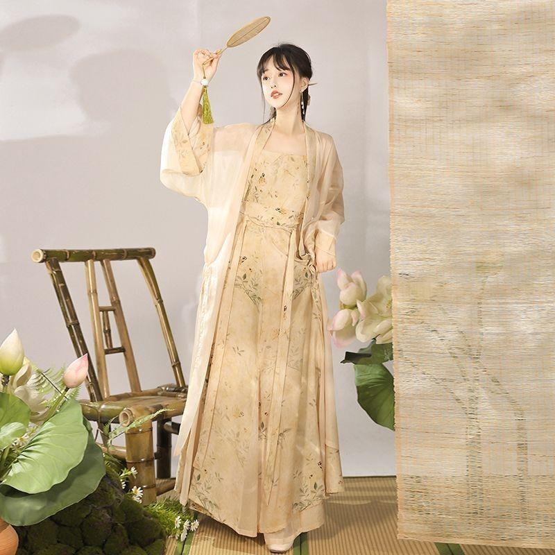 Китайский стиль династии Сун, женский костюм из трех частей Hanfu, улучшенный элемент Han, повседневный костюм Hanfu
Китайский стиль династии Сун, женский костюм из трех частей Hanfu, улучшенный элемент Han, повседневный костюм Hanfu