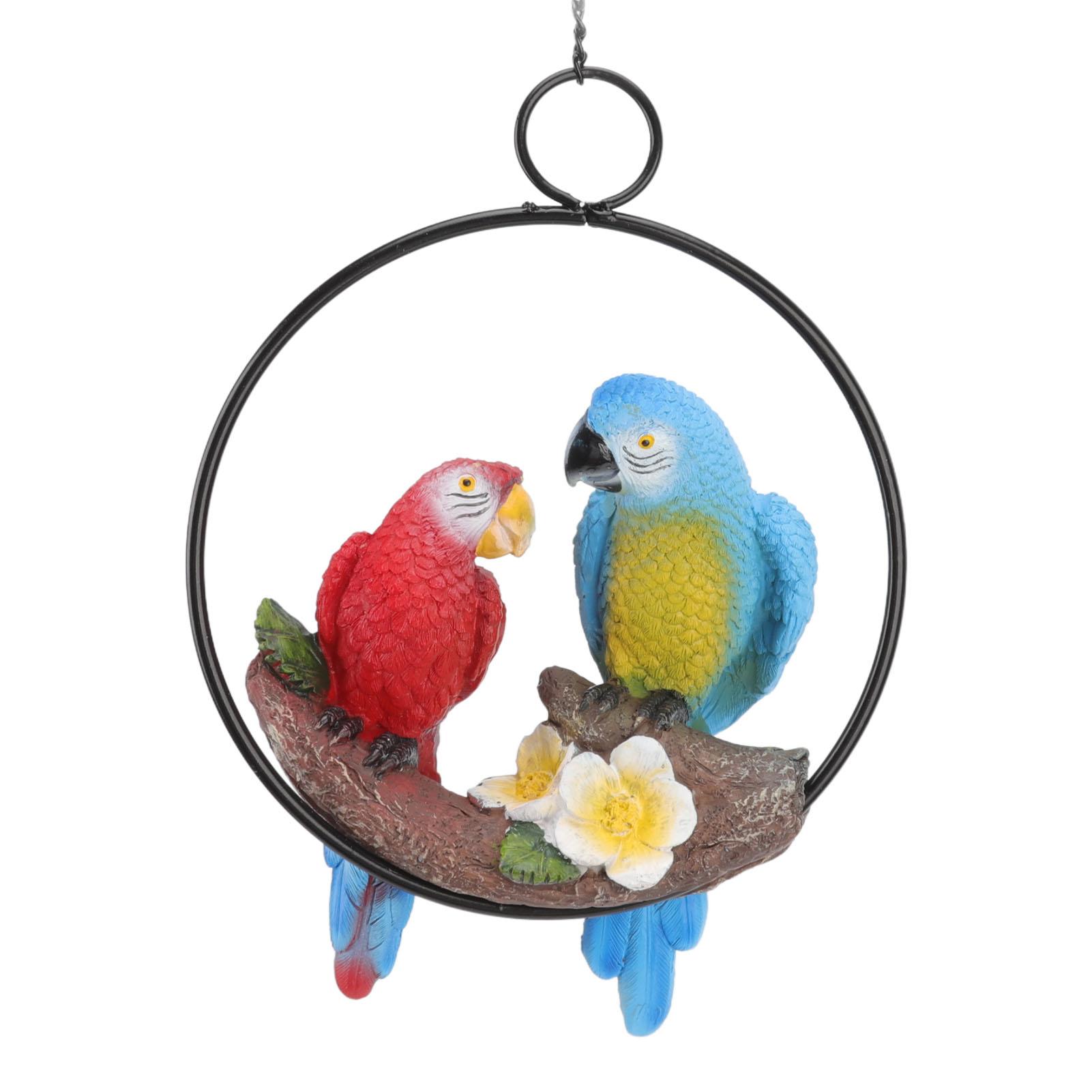 Garden Iron Ring Parrot Pendant Resin Bird Model Crafts Courtyard Balcony Decorations Small Red Blue Macaw
Garden Iron Ring Parrot Pendant Resin Bird Model Crafts Courtyard Balcony Decorations Small Red Blue Macaw