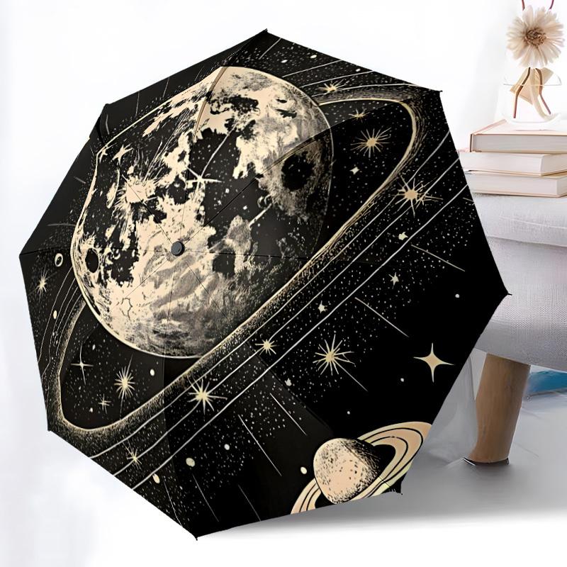 1pc Moon for SATURN Automatic Folding Umbrella Portable Collapsible Umbrella for All Seasons, 8-Rib Durable Construction, Perf (as the picture,Iron&8K)
1pc Moon for SATURN Automatic Folding Umbrella Portable Collapsible Umbrella for All Seasons, 8-Rib Durable Construction, Perf (as the picture,Iron&8K)