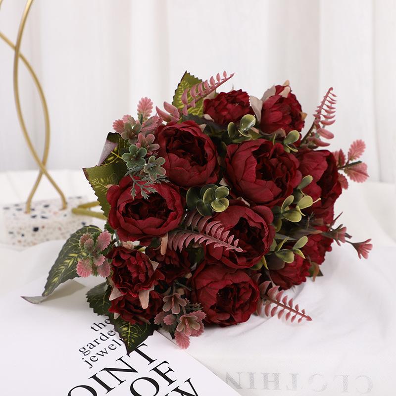1PCS Artificial Silk Flowers Simulation Peony Flower for Wedding Party DIY Bouquet Fake Flower Arrangement Home Table Decoration вино красного
1PCS Artificial Silk Flowers Simulation Peony Flower for Wedding Party DIY Bouquet Fake Flower Arrangement Home Table Decoration вино красного