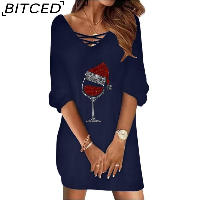 BITCED Жіноча мода весна осінь однотонні повсякденні сукні з довгим рукавом і V-подібним вирізом з високою талією S темно-синього кольору
BITCED Жіноча мода весна осінь однотонні повсякденні сукні з довгим рукавом і V-подібним вирізом з високою талією S темно-синього кольору