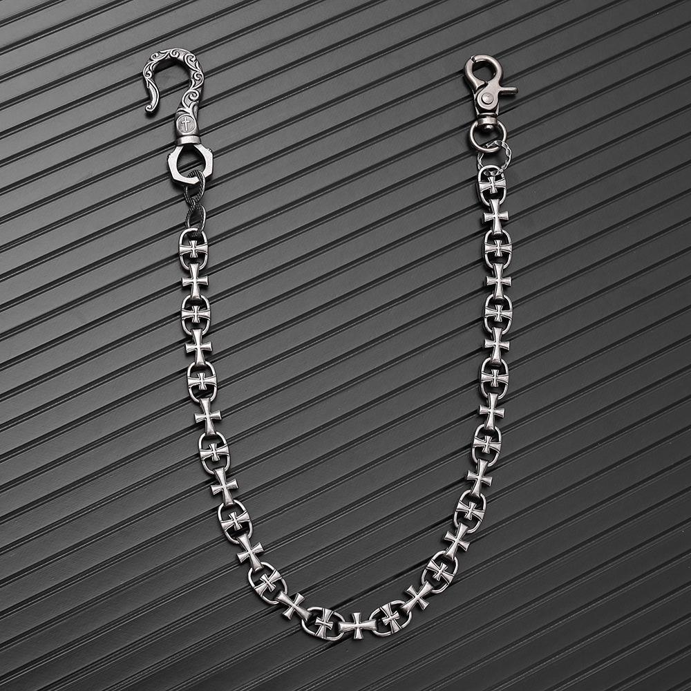 Unisex Gothic Punk Cross Chain: Retro Rock Wallet & Key Accessory античный серебряного
Unisex Gothic Punk Cross Chain: Retro Rock Wallet & Key Accessory античный серебряного