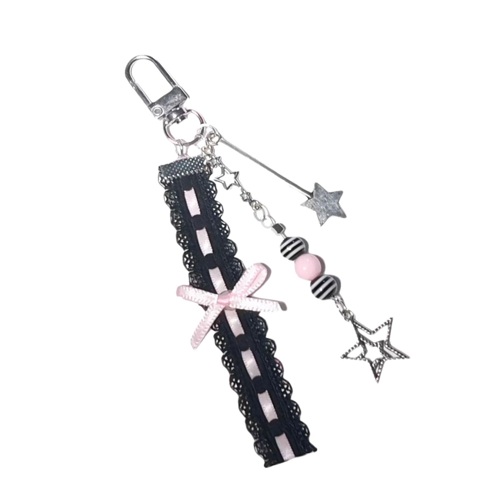 Stylish Star Hanging Key Pendant with Delicate Bowknot Ribbon Bag Ornament Multifuntional Accessory for Bags and Keys 1
Stylish Star Hanging Key Pendant with Delicate Bowknot Ribbon Bag Ornament Multifuntional Accessory for Bags and Keys 1