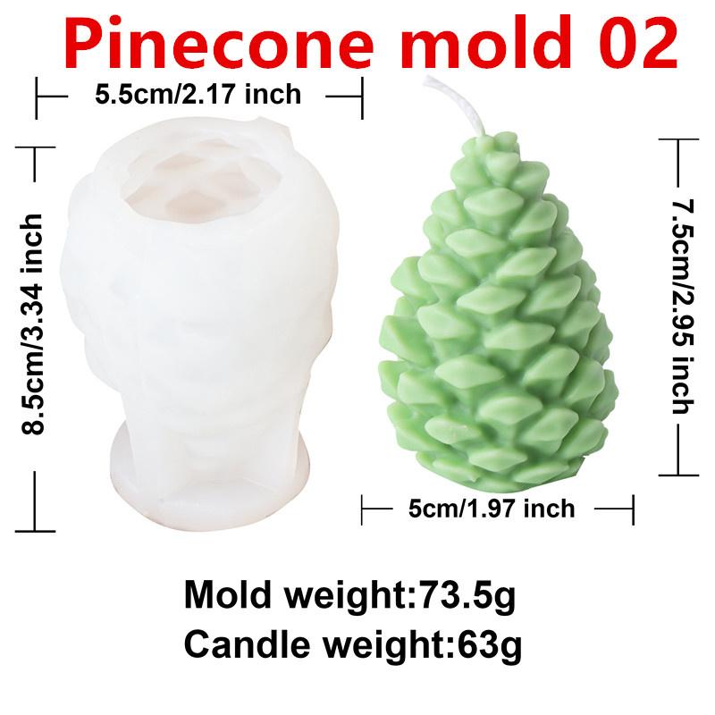 Рождественские силиконовые формы для свечей Шишка Желудь Кедр Формы шишек Сделай сам Ароматерапевтическая свеча Гипс Домашний декор Инструменты для выпечки