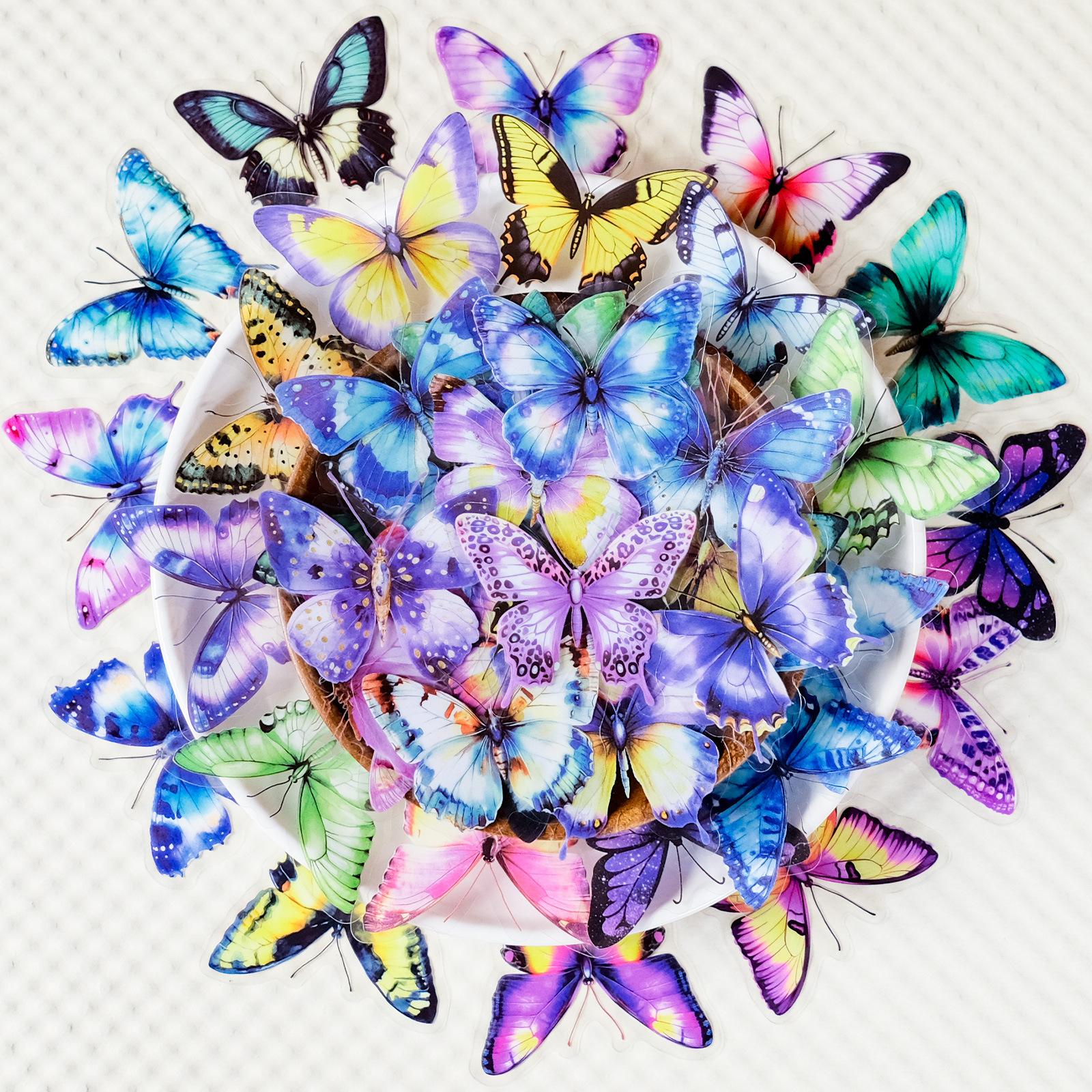56 Colorful Butterfly Transparent Pet Stickers Hand Account Materials Beautifully Decorated Natural Animal Stickers
56 Colorful Butterfly Transparent Pet Stickers Hand Account Materials Beautifully Decorated Natural Animal Stickers