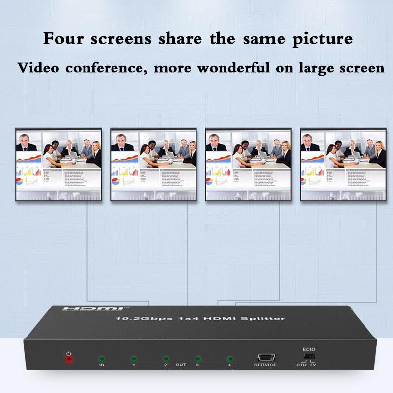 Распределитель HDMI Один на четыре выхода Видеоразветвитель Один на четыре Телевизор высокой четкости 4K Компьютер
Распределитель HDMI Один на четыре выхода Видеоразветвитель Один на четыре Телевизор высокой четкости 4K Компьютер