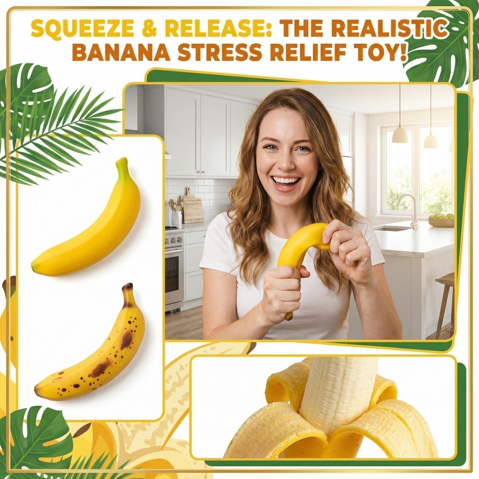 Creative Simulation Banana Stress Relief Toy Vent Ball Food Play Banana Prank Gift One Size
Creative Simulation Banana Stress Relief Toy Vent Ball Food Play Banana Prank Gift One Size