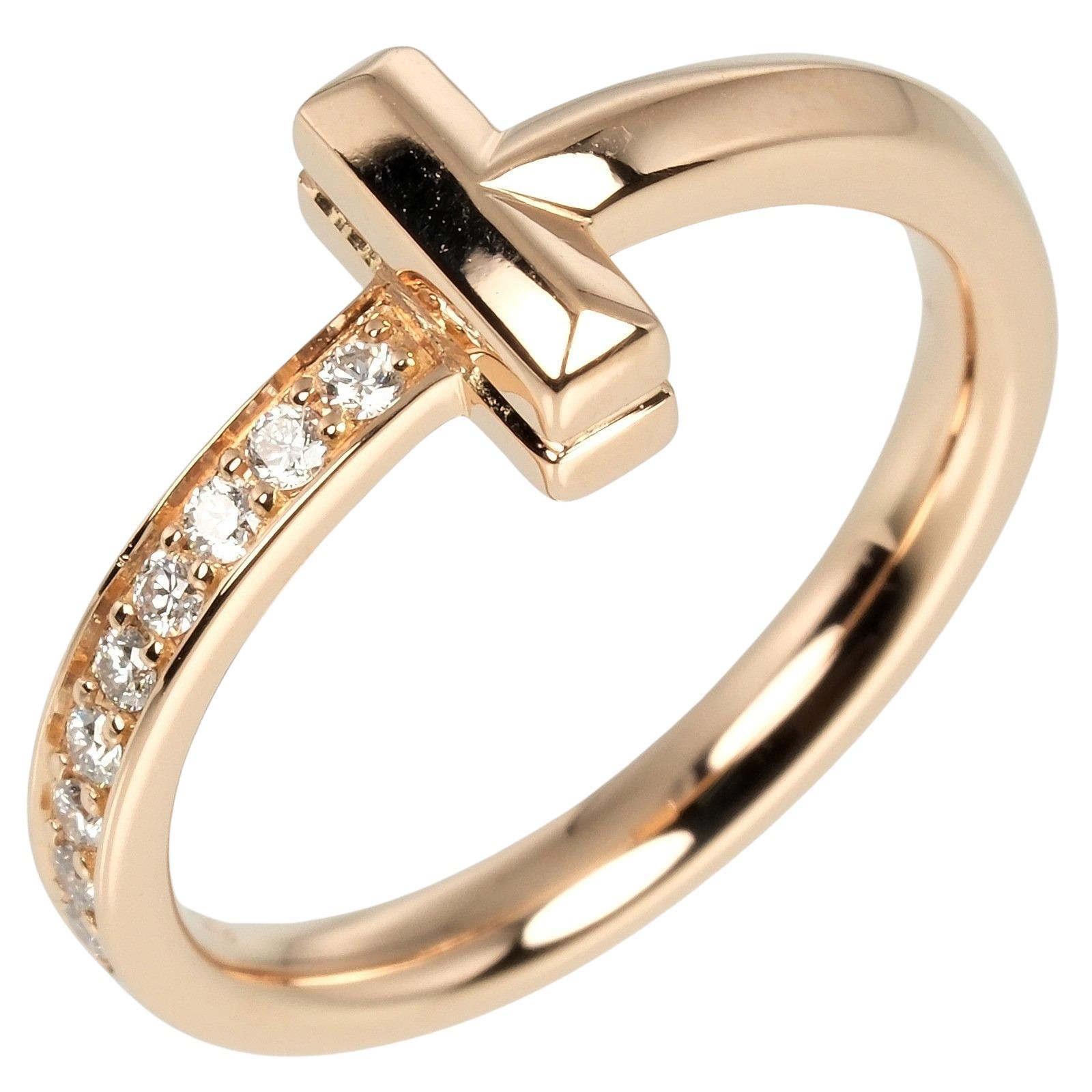 TIFFANY&Co. T One Narrow Ring K18 Pink Gold/diamond #4.1(US Size) 3.85g Women Used
TIFFANY&Co. T One Narrow Ring K18 Pink Gold/diamond #4.1(US Size) 3.85g Women Used
