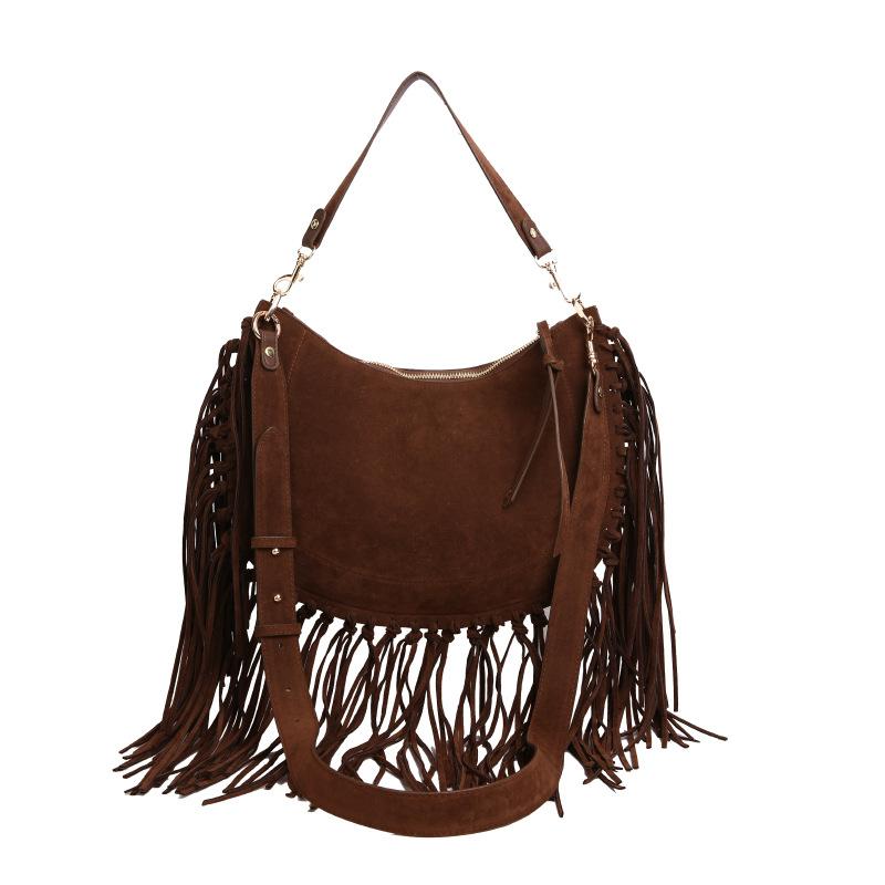 2025 New Fashion High Quality Women Faux Suede Tassel Shoulder Bags Bohemian Style Large Capacity Handbags Versatile Tote Bags
2025 New Fashion High Quality Women Faux Suede Tassel Shoulder Bags Bohemian Style Large Capacity Handbags Versatile Tote Bags