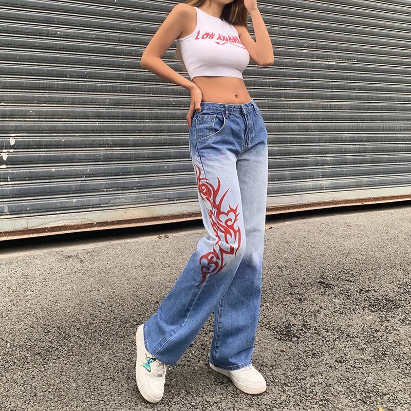 Printed Jeans Women New Women s Trousers European and American Style Personality Printed Drape Straight-leg Pants Women Casual Trousers M синій
Printed Jeans Women New Women s Trousers European and American Style Personality Printed Drape Straight-leg Pants Women Casual Trousers M синій