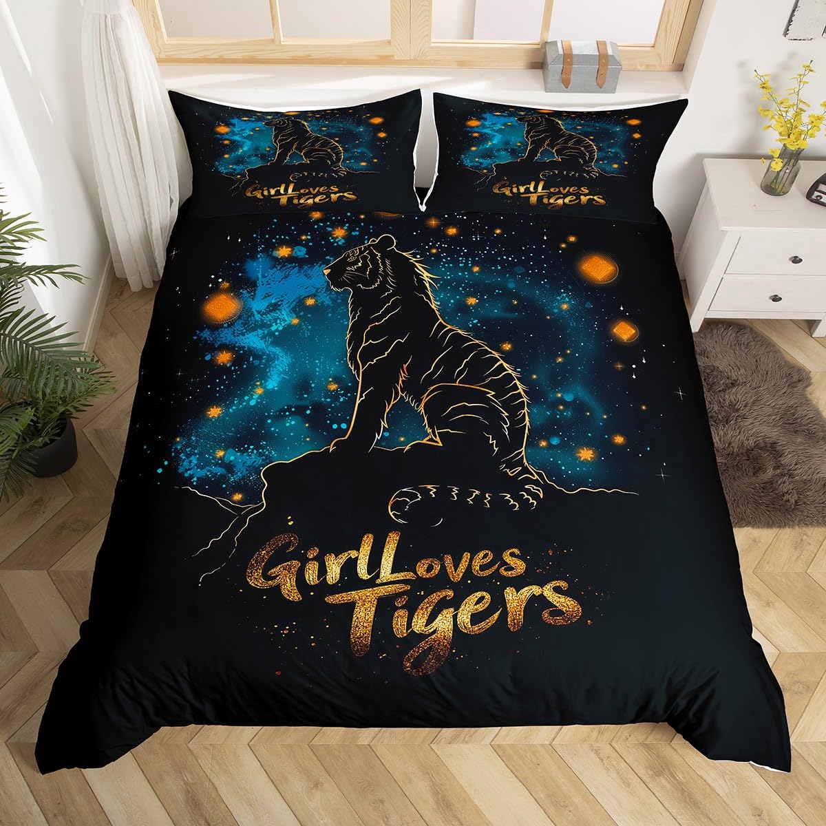Comforter Tiger Twin Queen For Boys Girls Wild Animal Print Bedding Set Soft Microfiber Comforter With 2 Pillow Sham Comforter (quilt)-EU Single(135*200cm)3pcs
Comforter Tiger Twin Queen For Boys Girls Wild Animal Print Bedding Set Soft Microfiber Comforter With 2 Pillow Sham Comforter (quilt)-EU Single(135*200cm)3pcs
