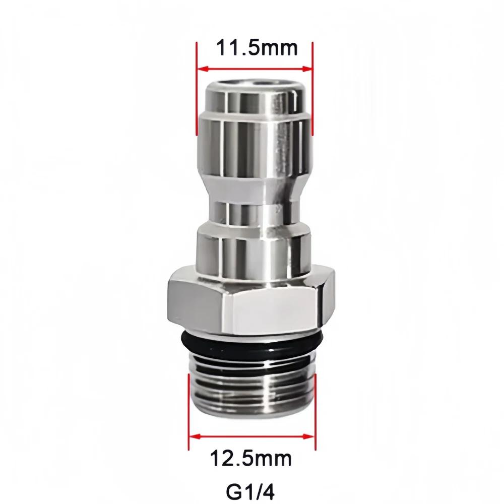 High Pressure Washer Nozzle Adapter, 1/4 Quick Connect Coupler with G1/4 Male Female Thread Fitting
High Pressure Washer Nozzle Adapter, 1/4 Quick Connect Coupler with G1/4 Male Female Thread Fitting