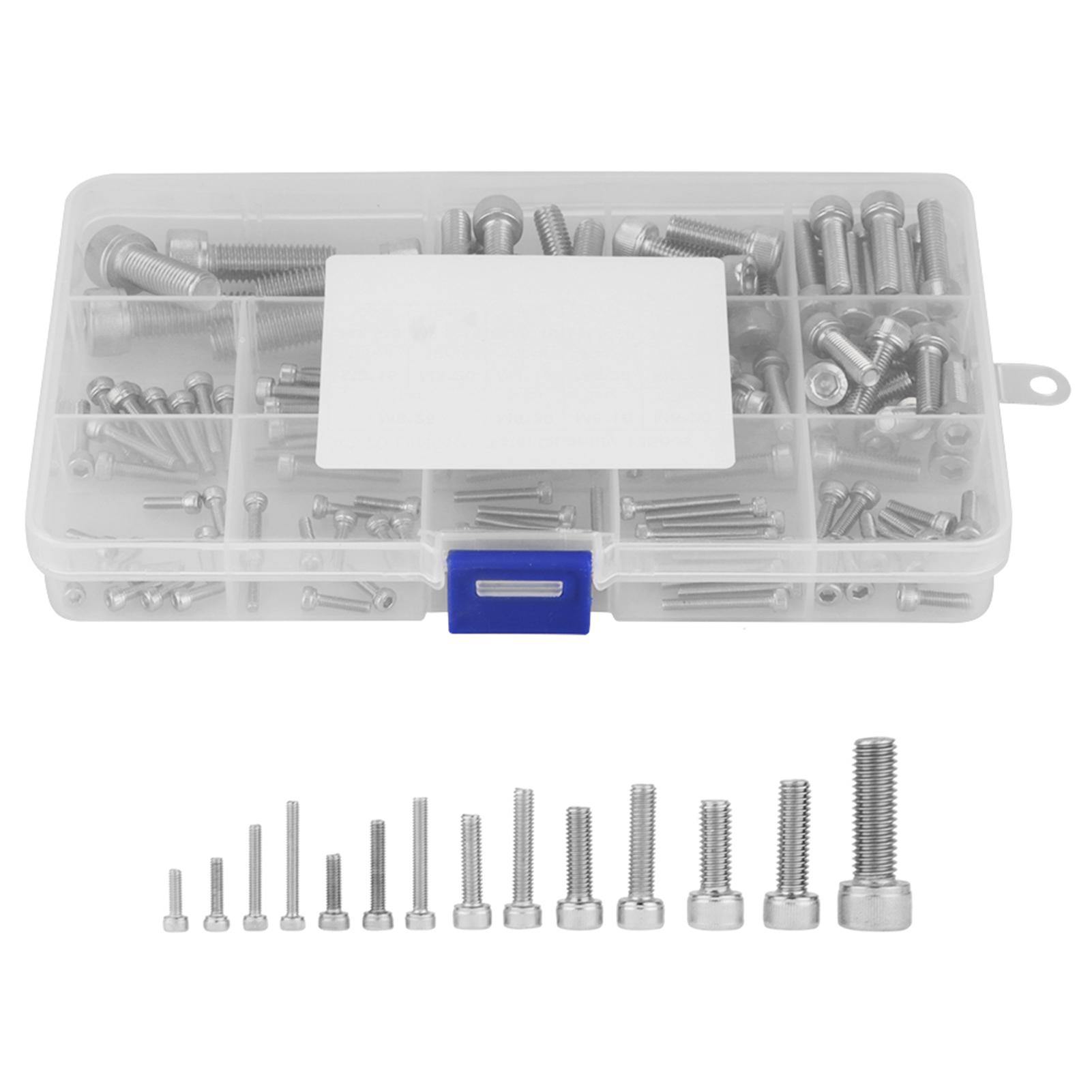 135pcs M2.5 M3 M4 M5 M6 M8 304 Stainless Steel Hex Socket Head Cap Screws Set
135pcs M2.5 M3 M4 M5 M6 M8 304 Stainless Steel Hex Socket Head Cap Screws Set