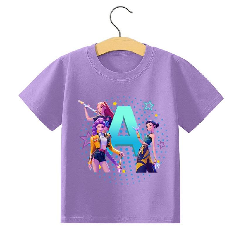 Summer K Pop Demon Hunters Children T-shirt Kawaii Cartoon Letter Printed T-shirt Girls Casual Short Sleeves Tops Kids Clothing 140
Summer K Pop Demon Hunters Children T-shirt Kawaii Cartoon Letter Printed T-shirt Girls Casual Short Sleeves Tops Kids Clothing 140