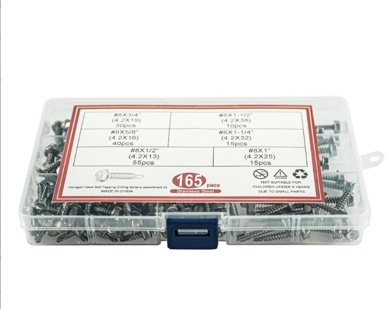 200 шт. самонарезающих сверлильных винтов Хуа с шестигранной головкой и внешним сверлом, набор с хвостовиком для сверления, M4.8, самосверлящие винты с хвостовиком типа ласточкин хвост , коробка 165pcs
200 шт. самонарезающих сверлильных винтов Хуа с шестигранной головкой и внешним сверлом, набор с хвостовиком для сверления, M4.8, самосверлящие винты с хвостовиком типа ласточкин хвост , коробка 165pcs