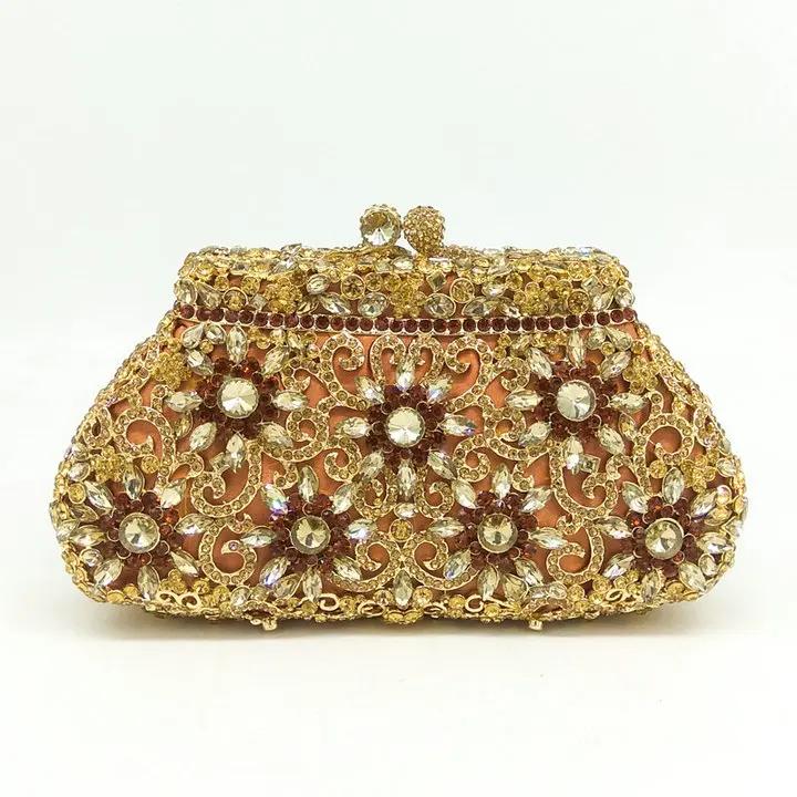 Boutique De FGG (in stock) Flower Crown Clutch Silver Crystal Evening Handbag Women Party Prom Bag Bridal Clutches Wedding Purse Mini Size
Boutique De FGG (in stock) Flower Crown Clutch Silver Crystal Evening Handbag Women Party Prom Bag Bridal Clutches Wedding Purse Mini Size