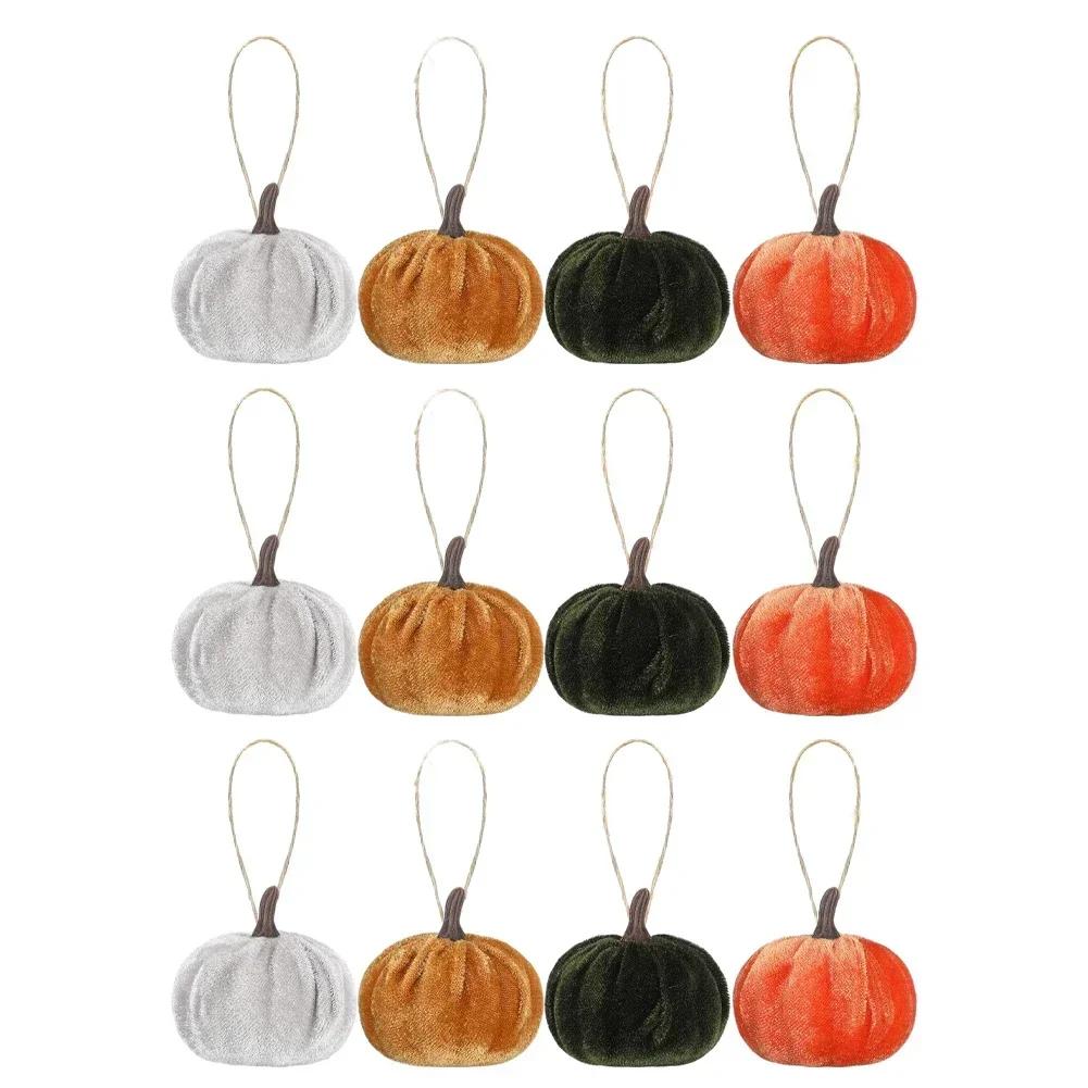 Set of 12 Velvet Pumpkin Hanging Ornaments for Autumn Seasonal Home Decor with Natural Hemp Rope 5 Centimeters
Set of 12 Velvet Pumpkin Hanging Ornaments for Autumn Seasonal Home Decor with Natural Hemp Rope 5 Centimeters