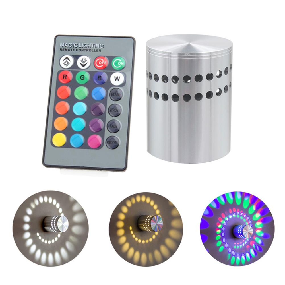 3W RGB LED Wall Light Lamp Spiral Hole Luminous Lighting Sconce with Controller for KTV Bar срібний
3W RGB LED Wall Light Lamp Spiral Hole Luminous Lighting Sconce with Controller for KTV Bar срібний