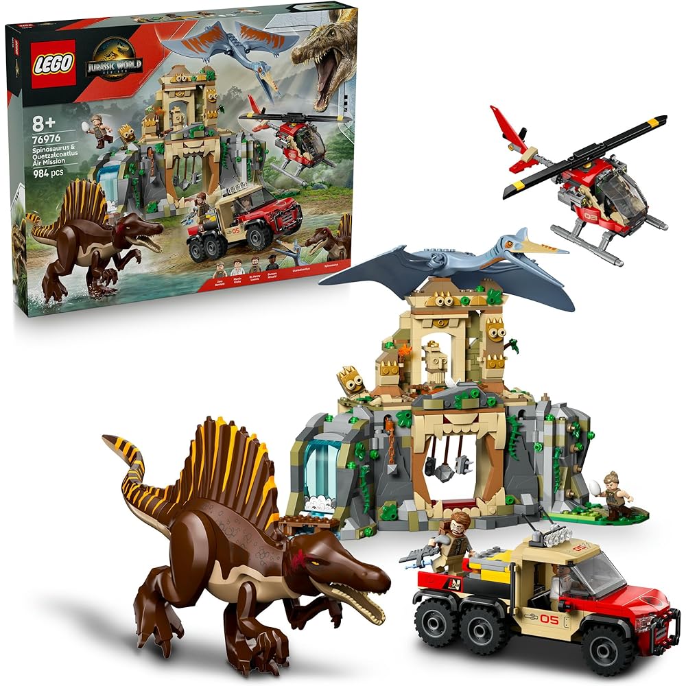 Конструктор LEGO Jurassic World «Воздушная миссия: Спинозавр и Кетцалькоатль» для детей 8-10 лет
Конструктор LEGO Jurassic World «Воздушная миссия: Спинозавр и Кетцалькоатль» для детей 8-10 лет