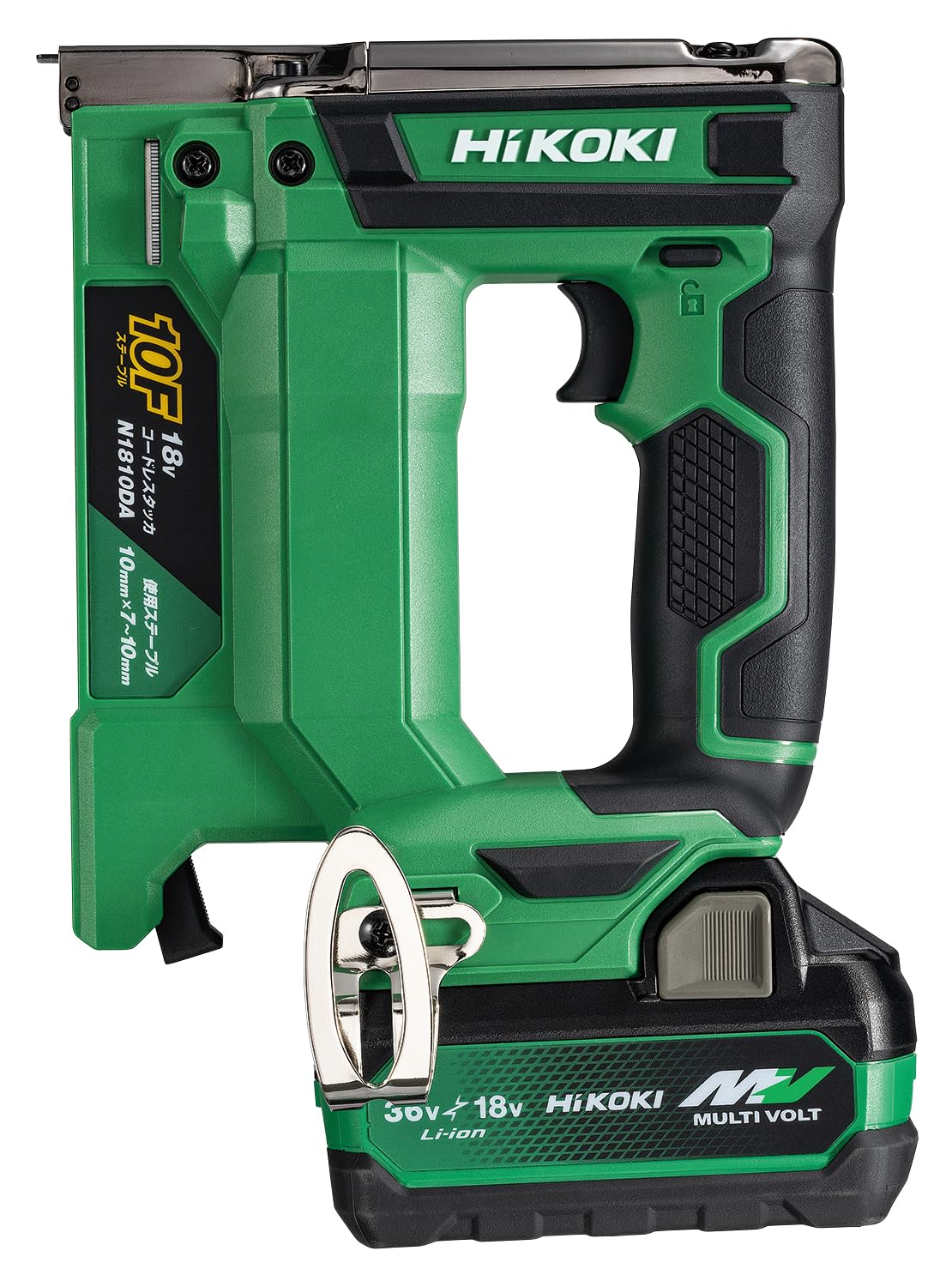 HiKOKI 18V Cordless Stapler N1810DA staple includes and (10mm width, battery, charger, case) N1810DA(XPZ) зелений
HiKOKI 18V Cordless Stapler N1810DA staple includes and (10mm width, battery, charger, case) N1810DA(XPZ) зелений