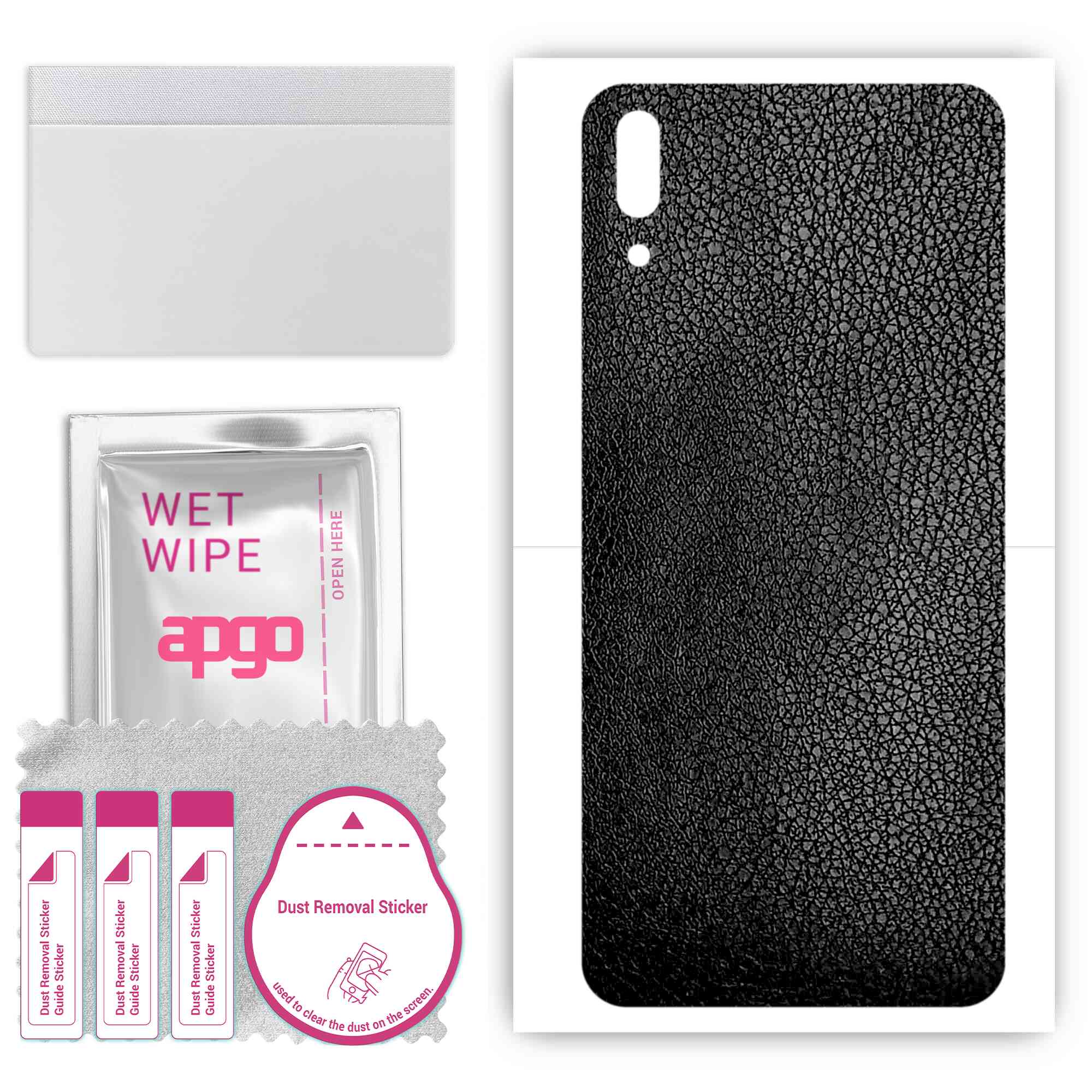 apgo Protective Skin Sticker for the back compatible with Huawei Enjoy 9s, Wrap Film, Foil, Vinyl - Pattern Black Leather
apgo Protective Skin Sticker for the back compatible with Huawei Enjoy 9s, Wrap Film, Foil, Vinyl - Pattern Black Leather